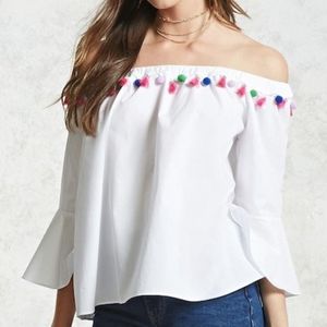 Sleeveless Pom Pom Top